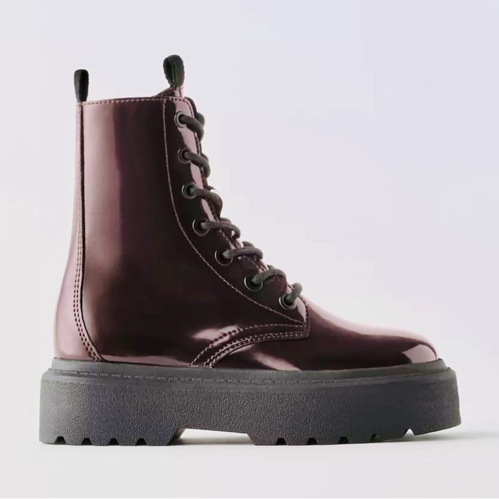 Zara boots for girls color burgundy Size 2.5 NWT